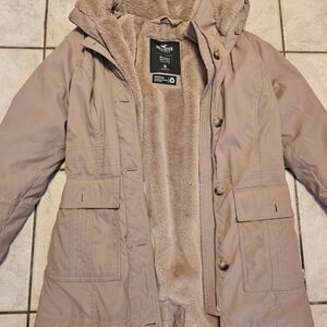 Hollister Women's Beige Coat MEDIUM
